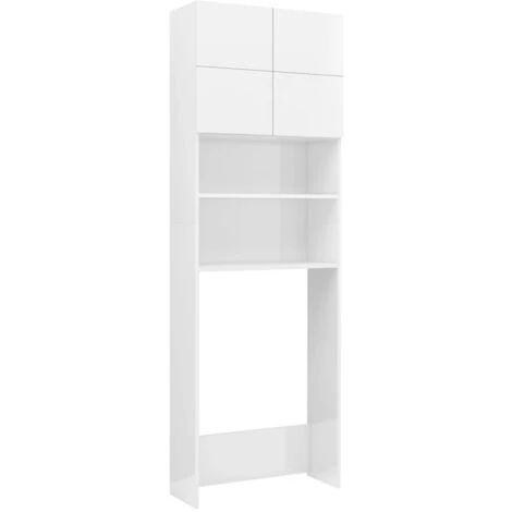 Mobili Lavatrice Armadietto - Mobili Bagno Bianco Lucido 64x25,5x190 Cm 4 Mobili Lavatrice Armadietto - Mobili Bagno Bianco Lucido 64x25,5x190 Cm - immagine 2