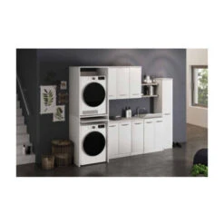 Mobile Mobiletto Coprilavatrice/Asciugatrice In Legno Bagno Lavanderia 105x71x65 - Tipo Mobile: Copriasciugatrice - Colori: Bianco 9 Mobile Mobiletto Coprilavatrice/Asciugatrice In Legno Bagno Lavanderia 105x71x65 - Tipo Mobile: Copriasciugatrice - Colori: Bianco -Villeroyit Negozio 90756719 4