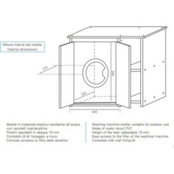 Mobile Coprilavatrice In Pvc Con Ante E Due Ripiani -Villeroyit Negozio 91102028 3
