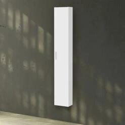 Pensile Bagno Sospeso150 H Bianco Con Maniglia Cromata Martha