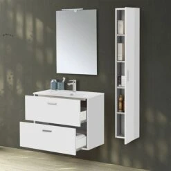 Pensile Bagno Sospeso150 H Bianco Con Maniglia Cromata Martha -Villeroyit Negozio 92130663 5