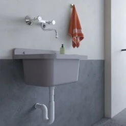 Pilozzo Da Esterno 60x34 Cm In Resina Grigia Con Vano Portasapone -Villeroyit Negozio 9214721 4