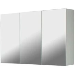 Pensile Bagno Bianco Con 3 Ante Specchio Solo3