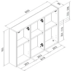Pensile Bagno Bianco Con 3 Ante Specchio Solo3 -Villeroyit Negozio 92746574 3