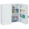 Relaxdays Armadietto Porta Medicinali XXL, 2 Ante, Per Medicine, 11 Scomparti, Richiudibile, 53 X 52,5 X 19,5 Cm, Bianco, Acciaio, 1 Pz -Villeroyit Negozio 92946911 1