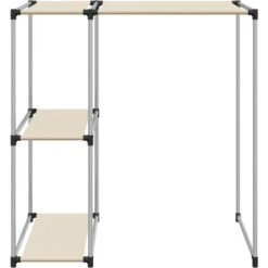 Nova Rastrelliera Da Lavatrice 87x55x90cm In Ferro Con 2 Ripiani Laterali Vari Colori Colore: Crema -Villeroyit Negozio 94026112 3