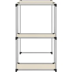 Nova Rastrelliera Da Lavatrice 87x55x90cm In Ferro Con 2 Ripiani Laterali Vari Colori Colore: Crema -Villeroyit Negozio 94026112 4