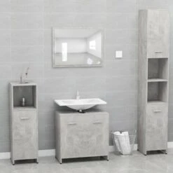 Nova Mobile Sottolavabo Per Il Bagno Dotato Di 2 Ante Vari Colori Disponibili Colore : Cemento -Villeroyit Negozio 94026545 4
