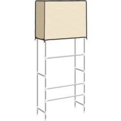 Nova Rastrelliera Da Lavatrice Con 2 Ripiani E Copertura Vari Colori 71x29x170cm Colore: Crema -Villeroyit Negozio 94027122 5