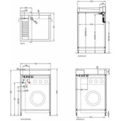 Lavatoio Copri Lavacril On Colavene 73x67,5x109h - 35L3B1 -Villeroyit Negozio 94722454 5