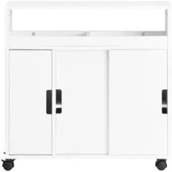 SoBuy Organizer Bagno Mobile Bagno Salvaspazio Portarotolo Bianco BZR02-W