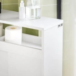 SoBuy Organizer Bagno Mobile Bagno Salvaspazio Portarotolo Bianco BZR02-W -Villeroyit Negozio 9490764 4