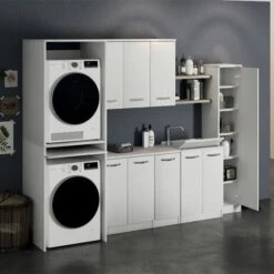 Mobile Bagno Coprilavatrice In Legno. Mobili Lavanderia -Villeroyit Negozio 94978113 3