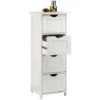 Mobile Bagno Cassettiera 4 Cassetti Con Ripiano Legno MDF Bianco 30x30x82cm -Villeroyit Negozio 96110680 1