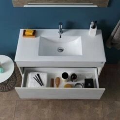 MOBILE BAGNO SOSPESO 100 CM CON CASSETTONE PROMENADE SERIE SOLE -Villeroyit Negozio 9677828 3