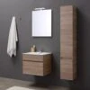 MOBILE BAGNO SOSPESO DA 60 CM CON CASSETTO, SPECCHIO E LAVABO QUERCIA SOLE -Villeroyit Negozio 9689788 1
