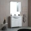 MOBILE BAGNO A TERRA 85 CM QUERCIA BIANCO EFFETTO LEGNO RIMINI -Villeroyit Negozio 96932569 1