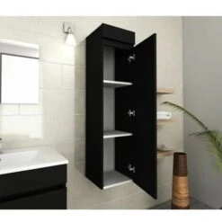 LUNA Colonna Bagno L 25 Cm - Nero Opaco -Villeroyit Negozio 99469962 3